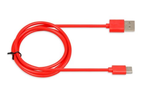 Kabel USB iBOX IKUMTCR TYP-C, 1m, 3A czerwony