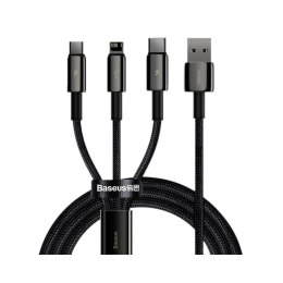 Kabel przewód USB 3w1 - USB-C, Lightning, micro USB 1.5m Baseus Tungsten Gold CAMLTWJ-01 do 3.5A