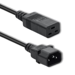 Kabel zasilający Qoltec IEC C14/C19 | 3x1.5mm2 | 2m