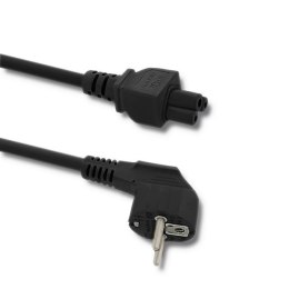Kabel zasilający Qoltec IEC C5/SCHUKO | koniczynka | 3x0.75mm2 | 1.4m