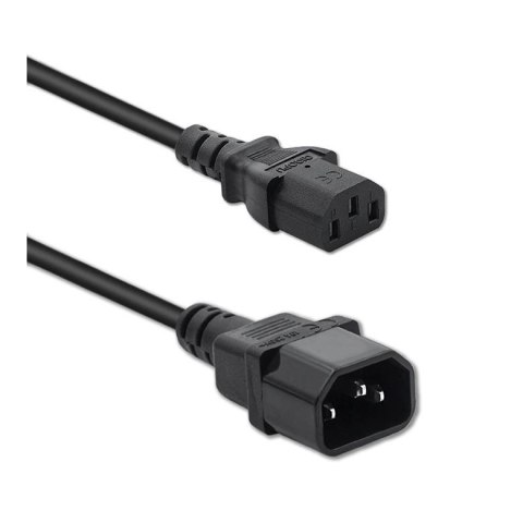 Kabel zasilający Qoltec do UPS | IEC C13/C14 | 3x0.75mm2 | 1m