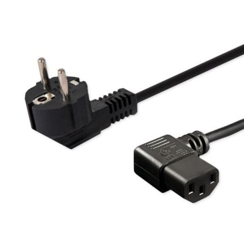 Kabel zasilający Savio CL-115 IEC C13 kątowy - C/F Schuko kątowy 1,2 M