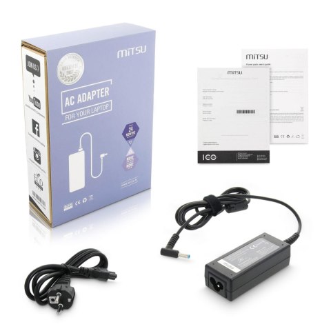 Zasilacz sieciowy Mitsu 19.5V 2.31A (4.5x3.0 pin) 45W do notebooka HP