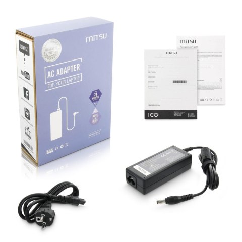 Zasilacz sieciowy Mitsu 19V 3.16A (5.5x3.0 pin) 60W do notebooka Samsung