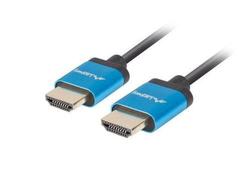 Kabel HDMI Lanberg M/M v2.0 0,5m 4K slim czarno-niebieski