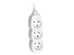 Listwa zasilająca Tracer PowerCord 1,5m 3 gniazda biała