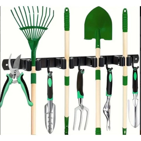 WIESZAK UCHWYT NA NARZĘDZIA OGRODOWE MIOTŁY MOP GRABIE SZCZOTKI ŚCIENNY 49CM